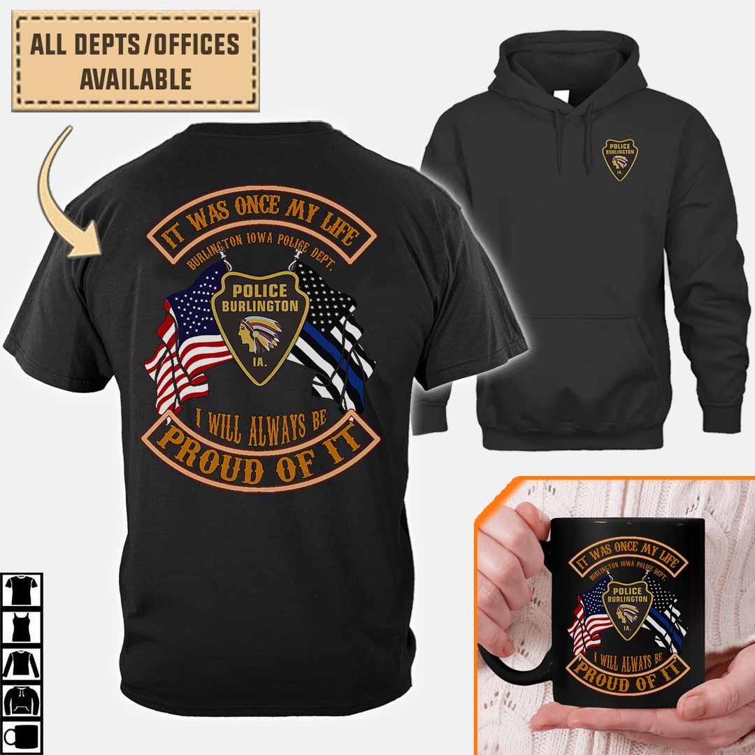 burlington iowa police department iacotton printed shirts rz01b