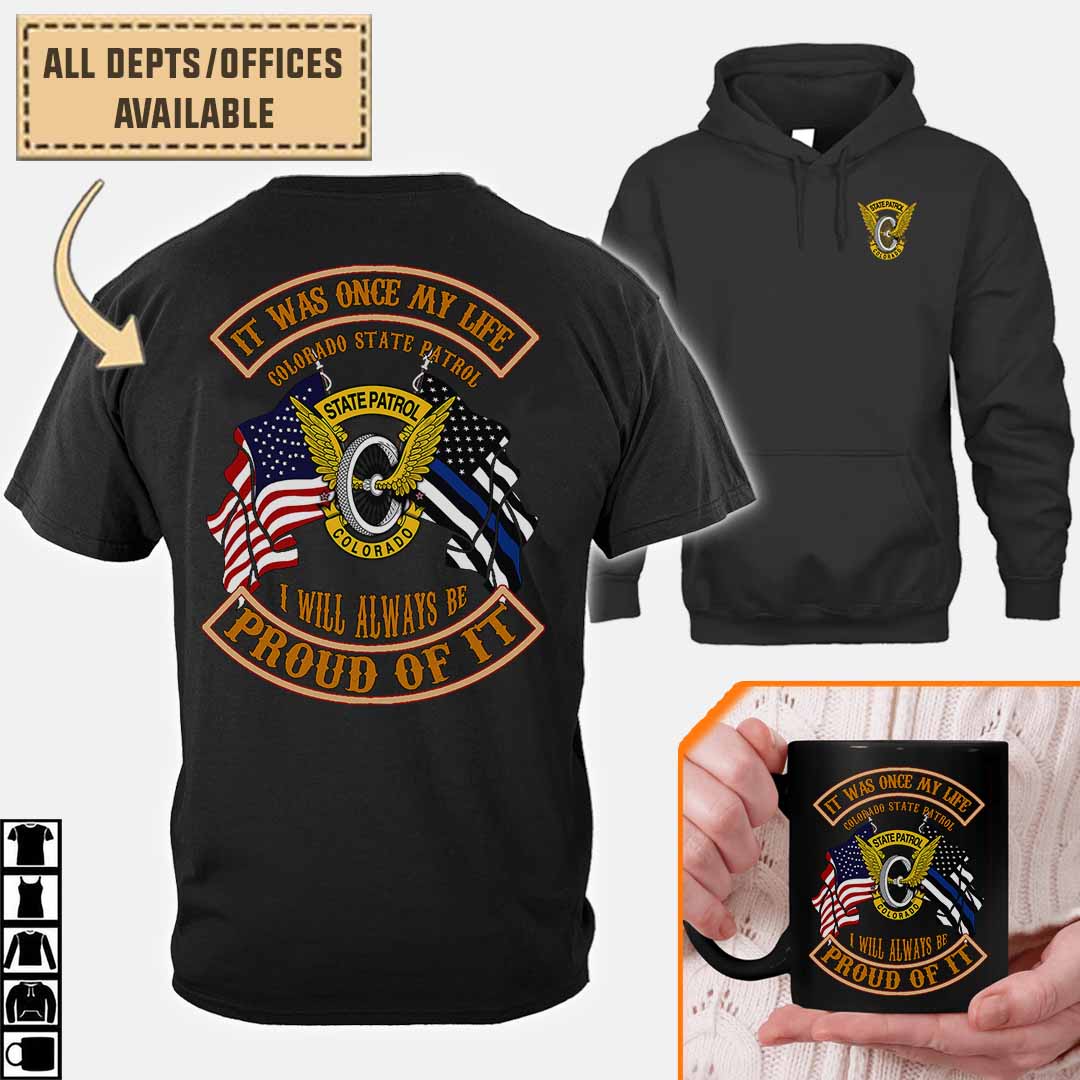 colorado state patrol cocotton printed shirts 1y65m