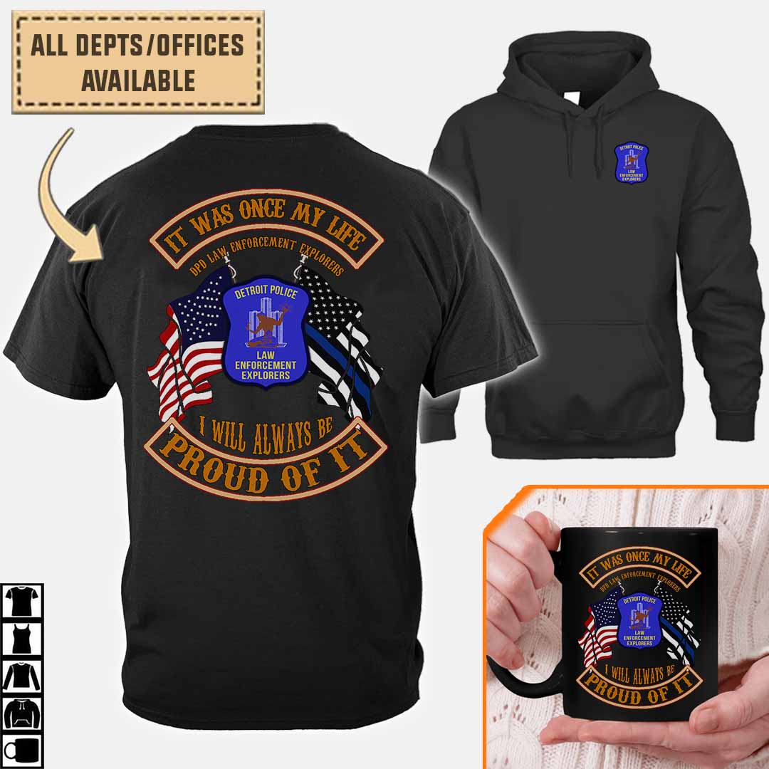 detroit police law enforcement explorers micotton printed shirts eqtek
