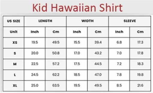 7 Web Size Kids Hawaiian