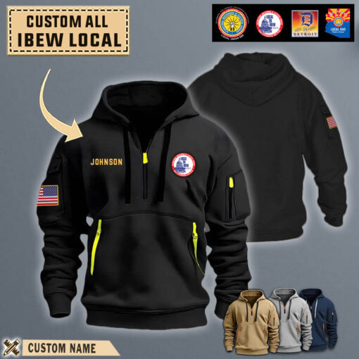 Custom Ibew Local Hoodie AOP Zipper 2