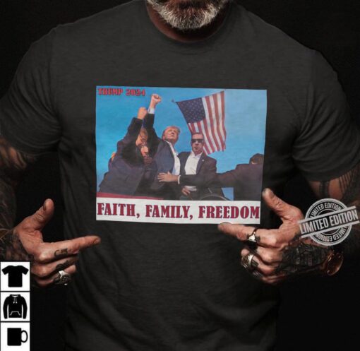 Faith Family Freedom Cotton Printed Shirts 2