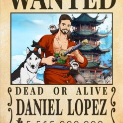 custom one piece wanted poster and canvas from photo radjr