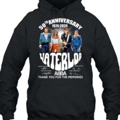 50th anniversary 1974 2024 waterloo abba thank you for the memories shirts bi6rn