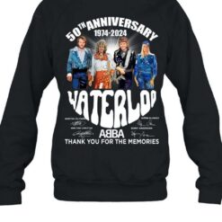 50th anniversary 1974 2024 waterloo abba thank you for the memories shirts xverb