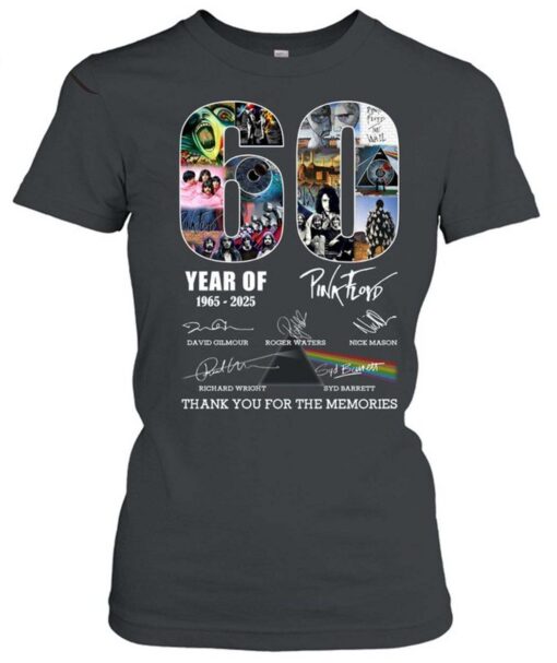 60 Years Of 1965 2025 Pink Floyd Thank You For The Memories T Shirt Torunstyle 3