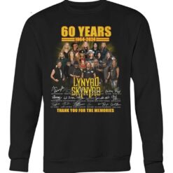 60 years 1964 2024 lynrd skynyrd thank you for the memories shirts 0v6po