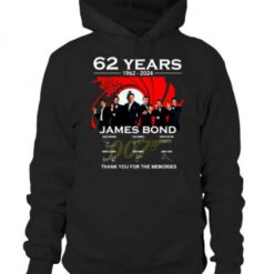 62 years 1962 2024 james bond thank you for the memories unisex shirts ao6t0