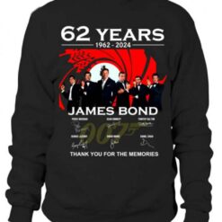 62 years 1962 2024 james bond thank you for the memories unisex shirts l8d2a