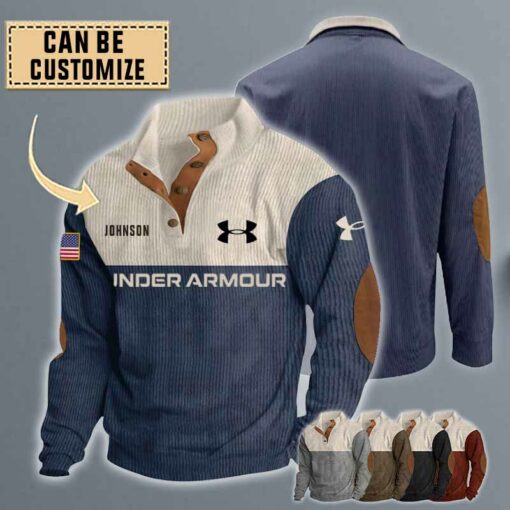 Under Armour Printed 2024 High Quality Corduroy Stand Collar Sweatshirt