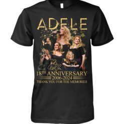 adele 18th anniversary 2006 2024 thank you for the memories t shirt k8nk4