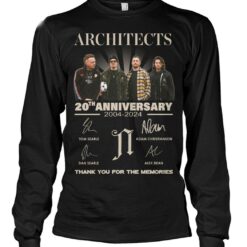 architects 20th anniversary 2004 2024 thank you for the memories shirts nowmt