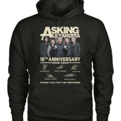 asking alexandria 18th anniversary 2006 2024 thank you for the memories shirts 636yg