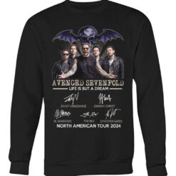 avenged sevenfold life is but a dream north american tour 2024 t shirt uu20x