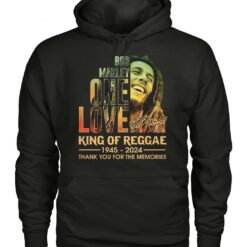 bob marley one love king of reggae 1945 2024 thank you for the memories shirts g1mqk