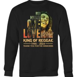 bob marley one love king of reggae 1945 2024 thank you for the memories shirts rv6po