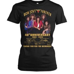 bon jovi forever 40th anniversary 1984 2024 thank you for the memories shirts pgoq0