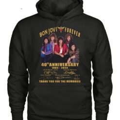 bon jovi forever 40th anniversary 1984 2024 thank you for the memories shirts w709o