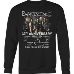 evanescence 30th anniversary 1994 2024 thank you for the memories shirts l3fy4