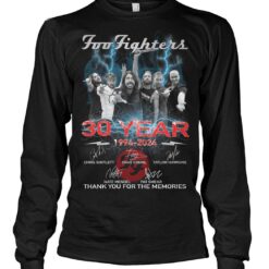 foo fighters 30 years 1994 2024 thank you for the memories unisex shirts jc0a2