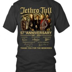 jethro tull 57th anniversary 1967 2024 thank you for the memories t shirt 662gg