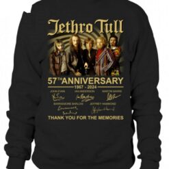 jethro tull 57th anniversary 1967 2024 thank you for the memories t shirt kp613