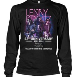 lenny kravitz 43rd anniverasry 1981 2024 thank you for the memories shirts fgcow