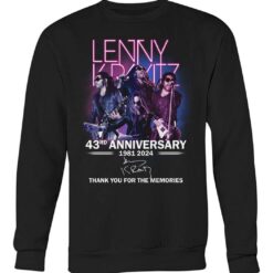 lenny kravitz 43rd anniverasry 1981 2024 thank you for the memories shirts vimag