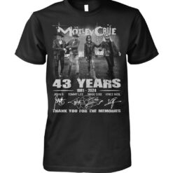 motley crue 43 years 1981 2024 thank you for the memories t shirt n964v