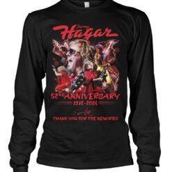 sammy hagar 52nd anniversary 1972 2024 thank you for the memories t shirt tykj3