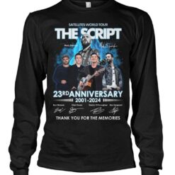 satellites world tour the script 23rd anniversary 2001 2024 thank you for the memories shirts ovw2h