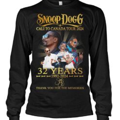 snoop dogg cali to canada tour 2024 32 years 1992 2024 thank you for the memories shirts ucw9f