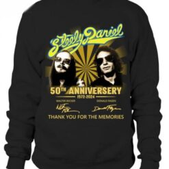 steely dan 50th anniversary 1972 2024 thank you for the memories shirts pfzs0