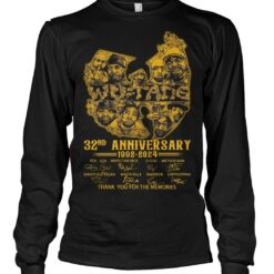 wu tang clan 32nd anniversary 1992 2024 thank you for the memories shirts n1ymw