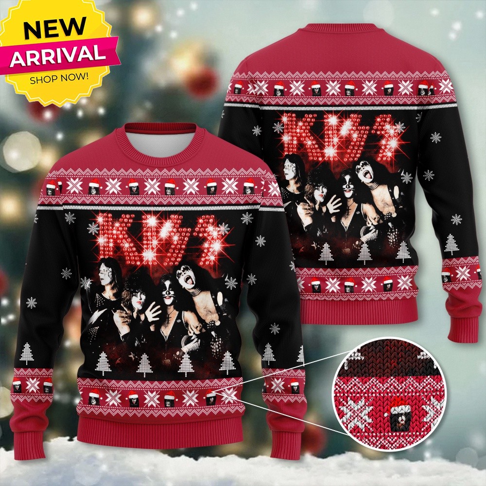 kiss band rock fan lover ugly christmas sweater zdzfs