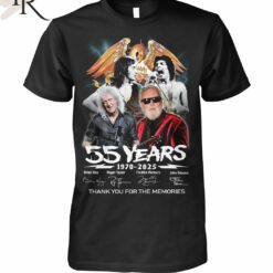 queen 55th anniversary 1970 2025 thank you for the memories t shirt o78zd