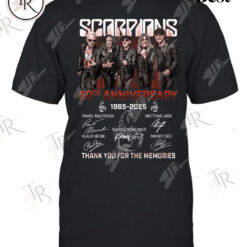 scorpions 60 years 1965 2025 thank you for the memories t shirt 1y9x3