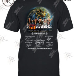 scorpions 60 years 1965 2025 thank you for the memories t shirt c1emz