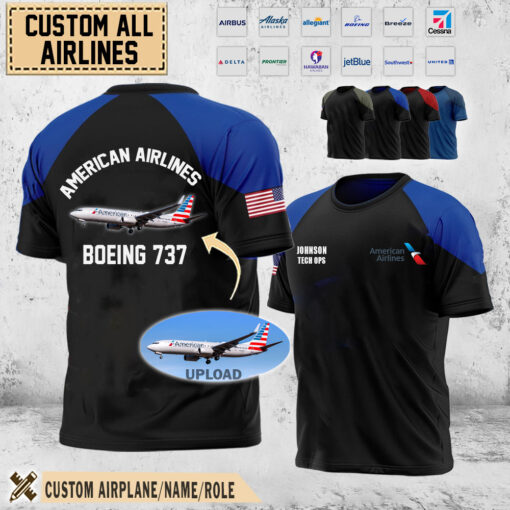 Custom Airlines AOP T shirt 1 1