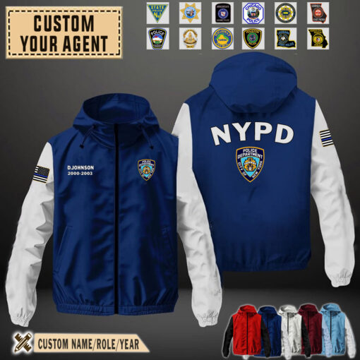 Custom Police Department Windbreaker Jacket 1