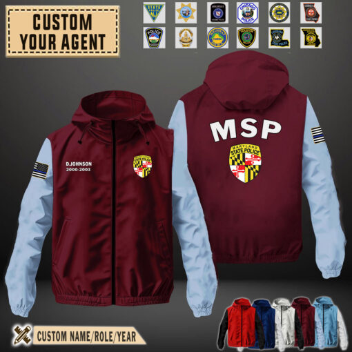 Custom Police Department Windbreaker Jacket 2