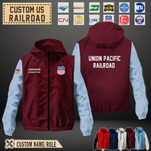 Custom US Railroad Windbreaker Jackets 1