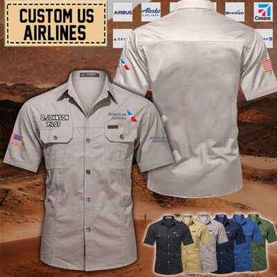 1 custom airlines cotton cargo shirts 1 vt3w9