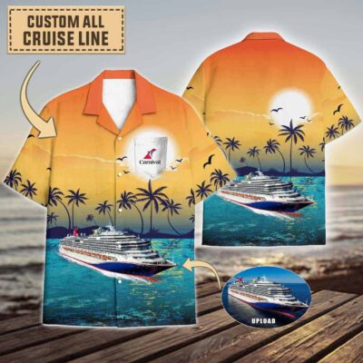 Carnival Cruise Line Sunset Hawaiian Shirt Sunset Hawaiian Shirt