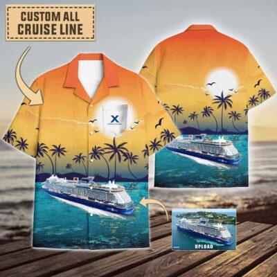 Celebrity Beyond Cruise Line Sunset Hawaiian Shirt