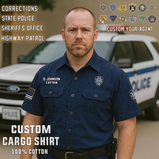 Custom Law Enforcement Cotton Cotton Shirts 2 3