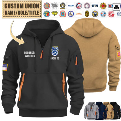 Custom UNION Quarter Zip Hoodie 1