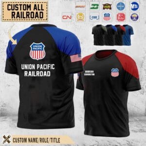 Custom US Railroad AOP Tshirt 1