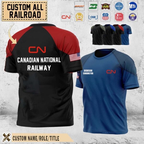 Custom US Railroad AOP Tshirt 3