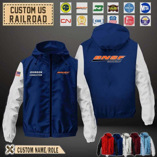 Custom US Railroad Windbreaker J 1